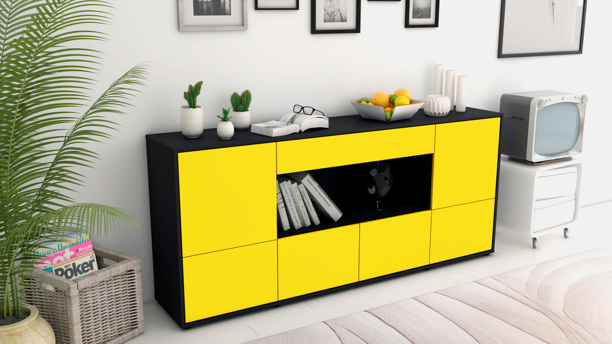 Sideboard Elsa, Gelb (180x79x35cm)