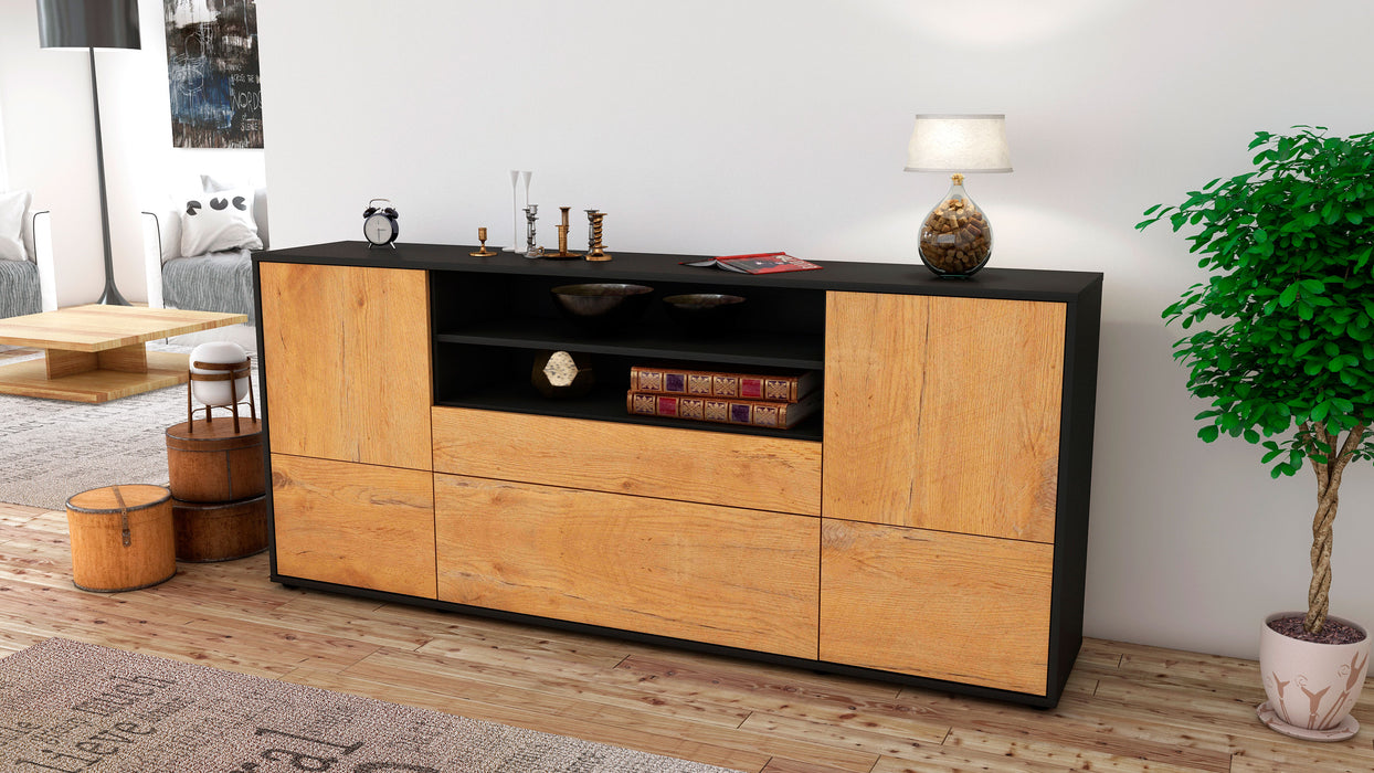 Sideboard Eluana, Eiche (180x79x35cm)