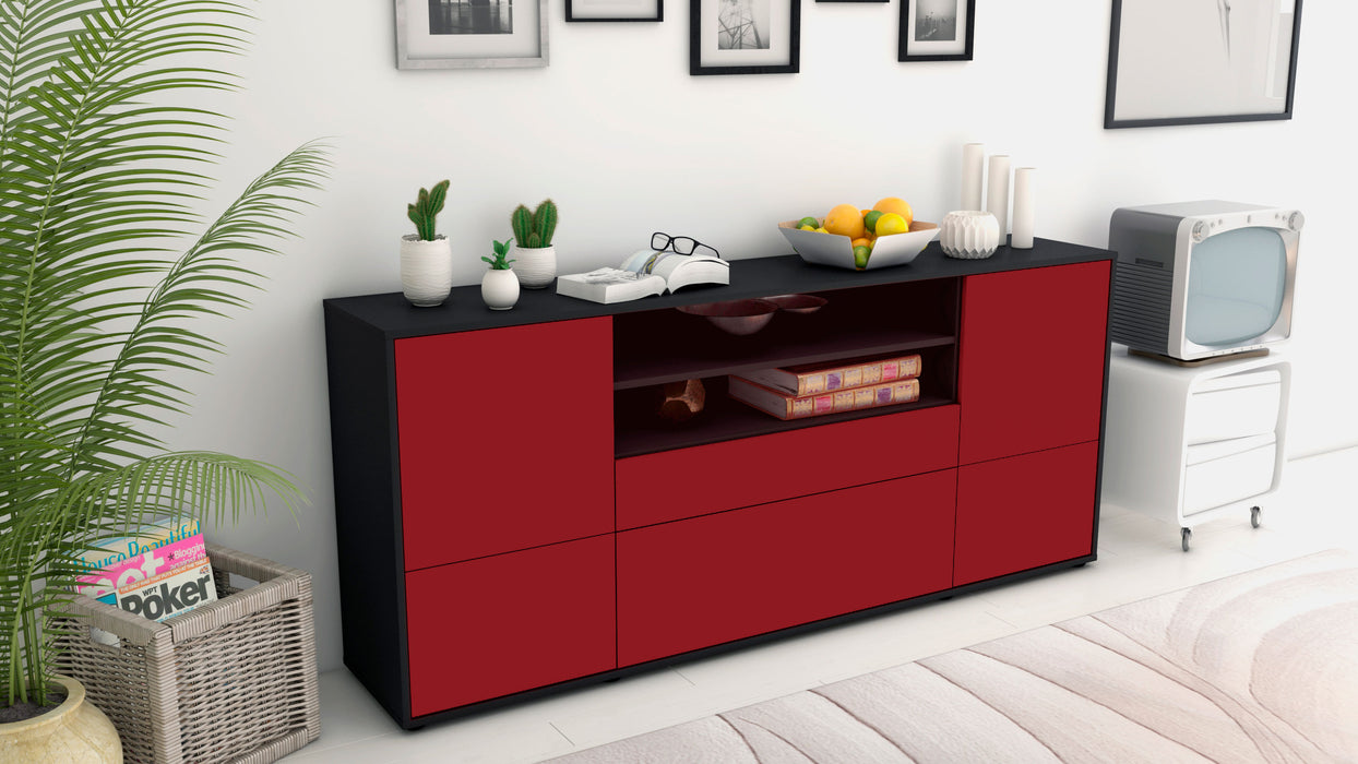 Sideboard Eluana, Bordeaux (180x79x35cm)