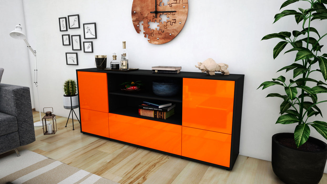 Sideboard Emanuela, Orange (180x79x35cm)