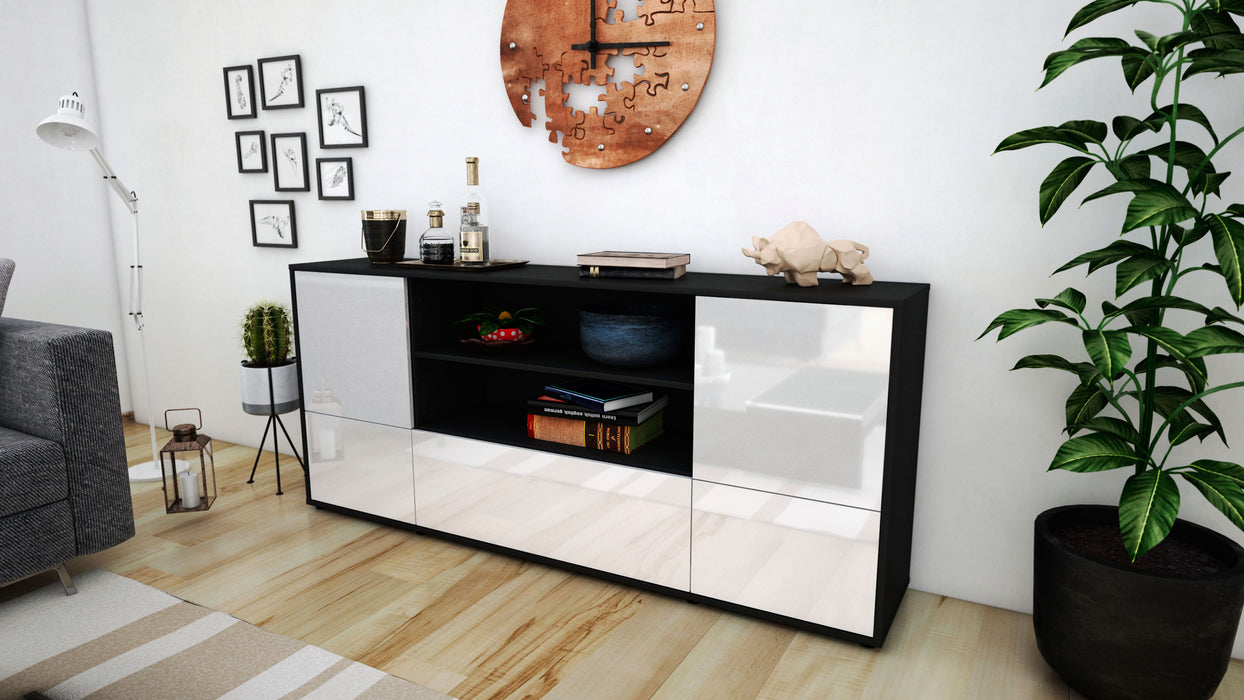 Sideboard Emanuela, Weiß (180x79x35cm)