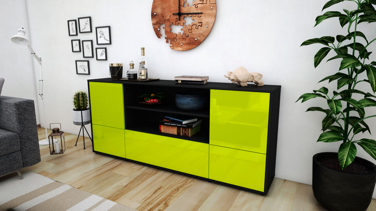 Sideboard Emanuela, Grün (180x79x35cm)