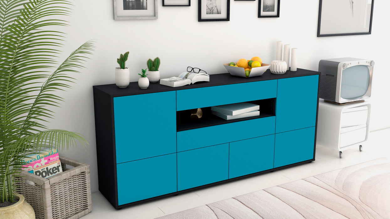 Sideboard Emely, Türkis (180x79x35cm)