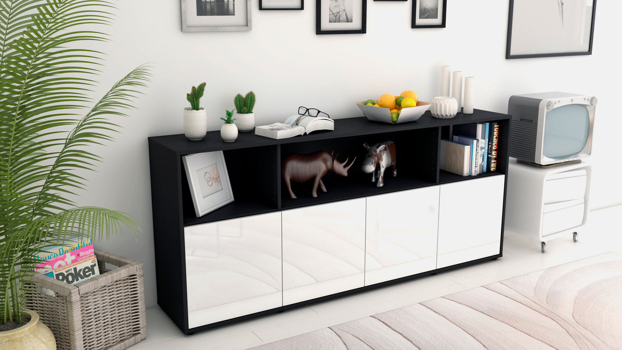 Sideboard Enrica, Weiß (180x79x35cm)