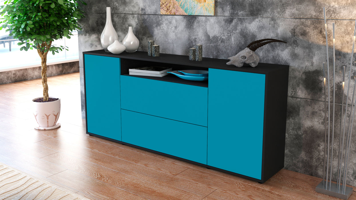 Sideboard Erina, Türkis (180x79x35cm)