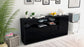 Sideboard Ermelina, Schwarz (180x79x35cm)