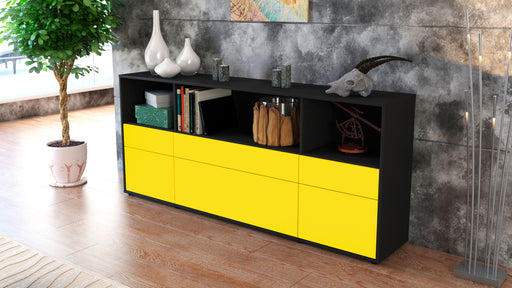 Sideboard Estella, Gelb (180x79x35cm)