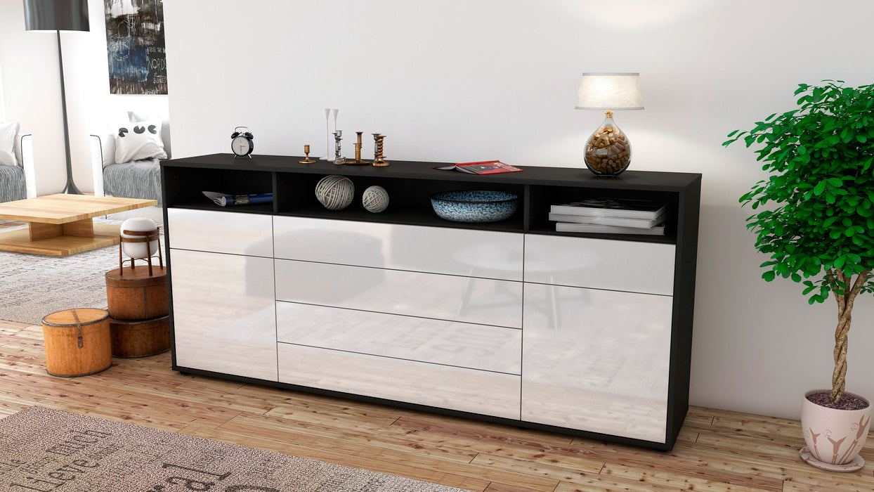 Sideboard Evelina, Weiß (180x79x35cm)