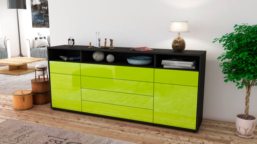 Sideboard Evelina, Grün (180x79x35cm)