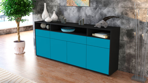 Sideboard Ezia, Türkis (180x79x35cm)