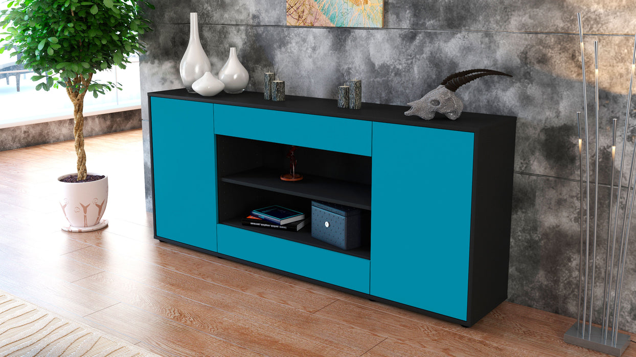 Sideboard Feli, Türkis (180x79x35cm)