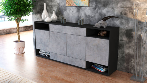 Sideboard Felicia, Beton (180x79x35cm)