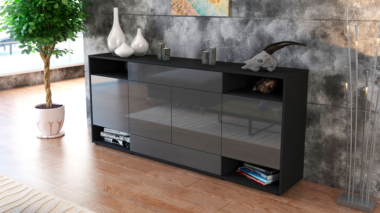 Sideboard Felicia, Grau (180x79x35cm)