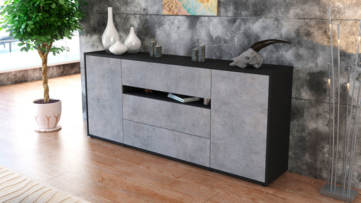 Sideboard Fernanda, Beton (180x79x35cm)