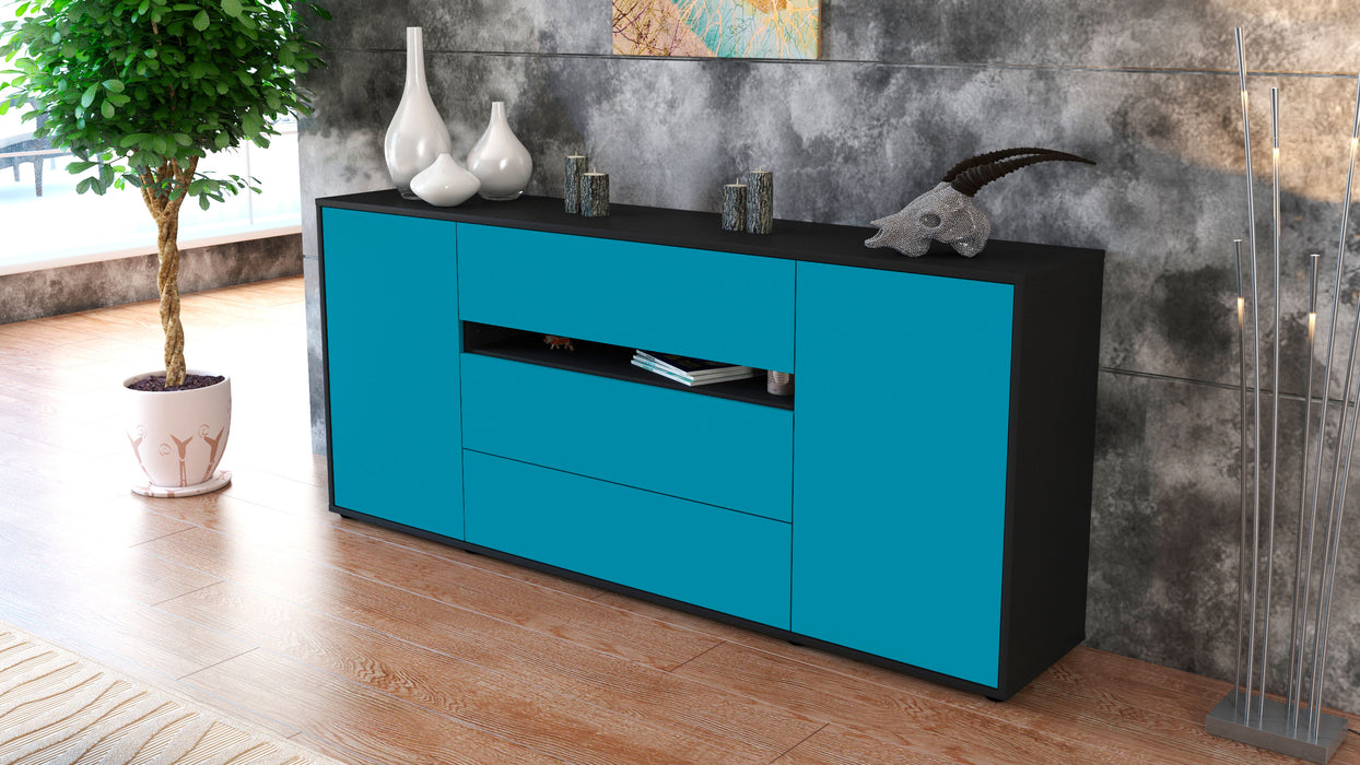 Sideboard Fernanda, Türkis (180x79x35cm)