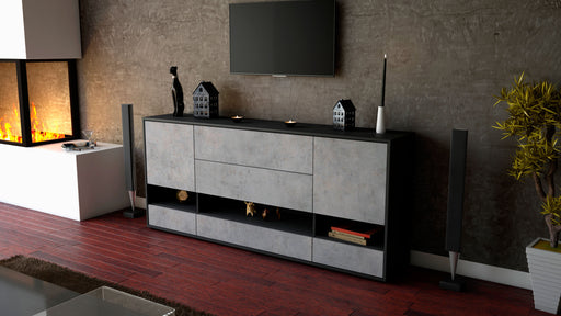 Sideboard Florentina, Beton (180x79x35cm)