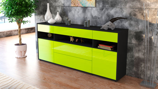 Sideboard Floria, Grün (180x79x35cm)