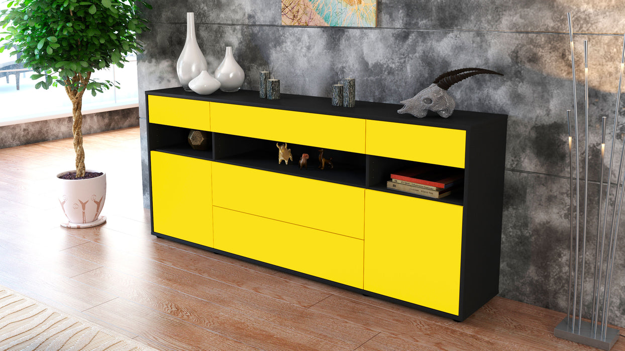 Sideboard Floria, Gelb (180x79x35cm)