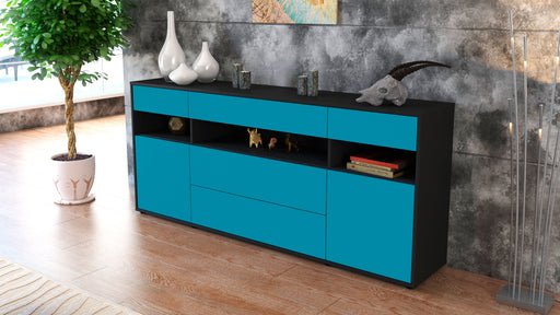 Sideboard Floria, Türkis (180x79x35cm)