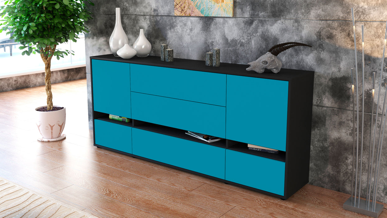 Sideboard Floriana, Türkis (180x79x35cm)