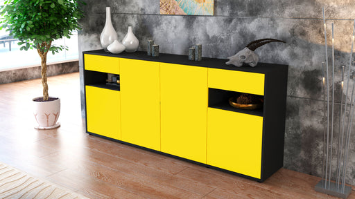 Sideboard Franca, Gelb (180x79x35cm)