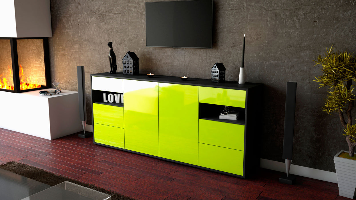 Sideboard Francesca, Grün (180x79x35cm)