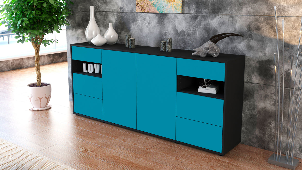 Sideboard Francesca, Türkis (180x79x35cm)