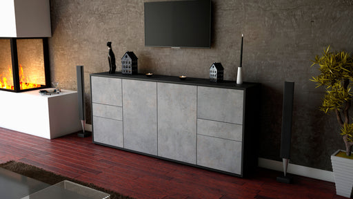 Sideboard Gemma, Beton (180x79x35cm)