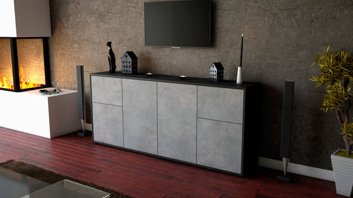 Sideboard Georgina, Beton (180x79x35cm)