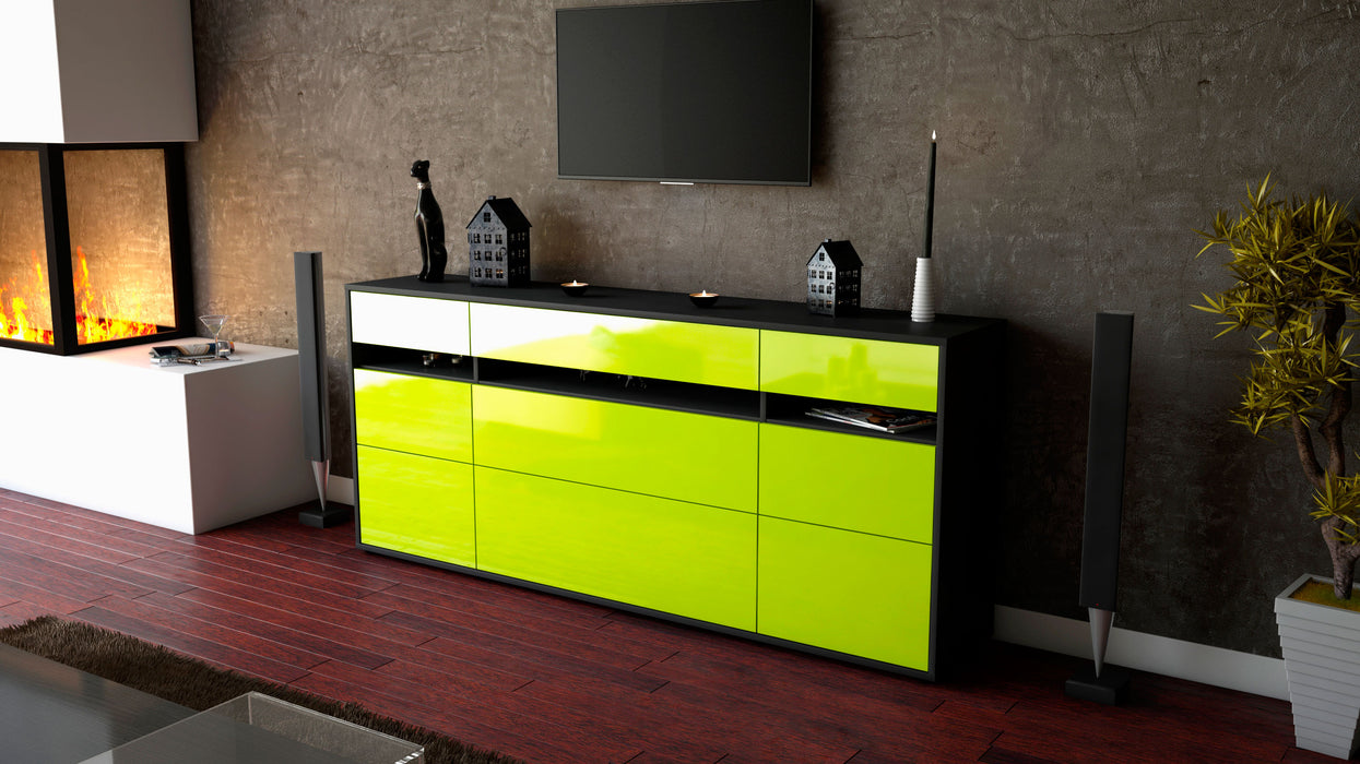 Sideboard Giada, Grün (180x79x35cm)