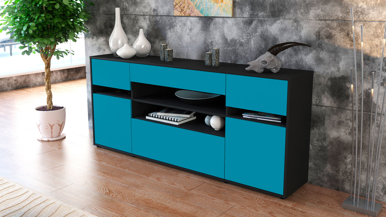 Sideboard Gina, Türkis (180x79x35cm)