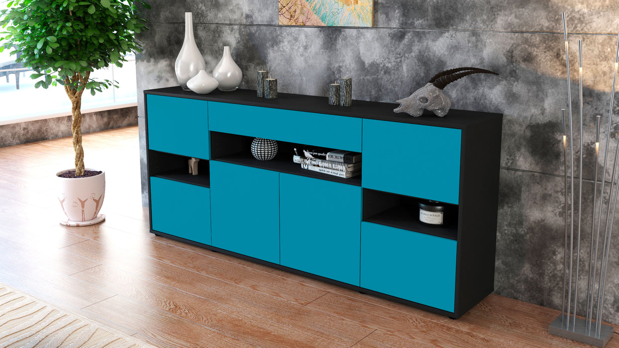 Sideboard Ginevra, Türkis (180x79x35cm)