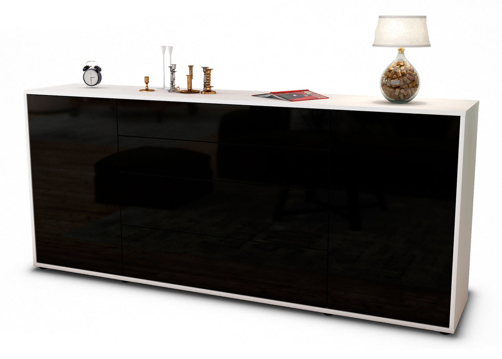 Sideboard Elettra, Schwarz (180x79x35cm)