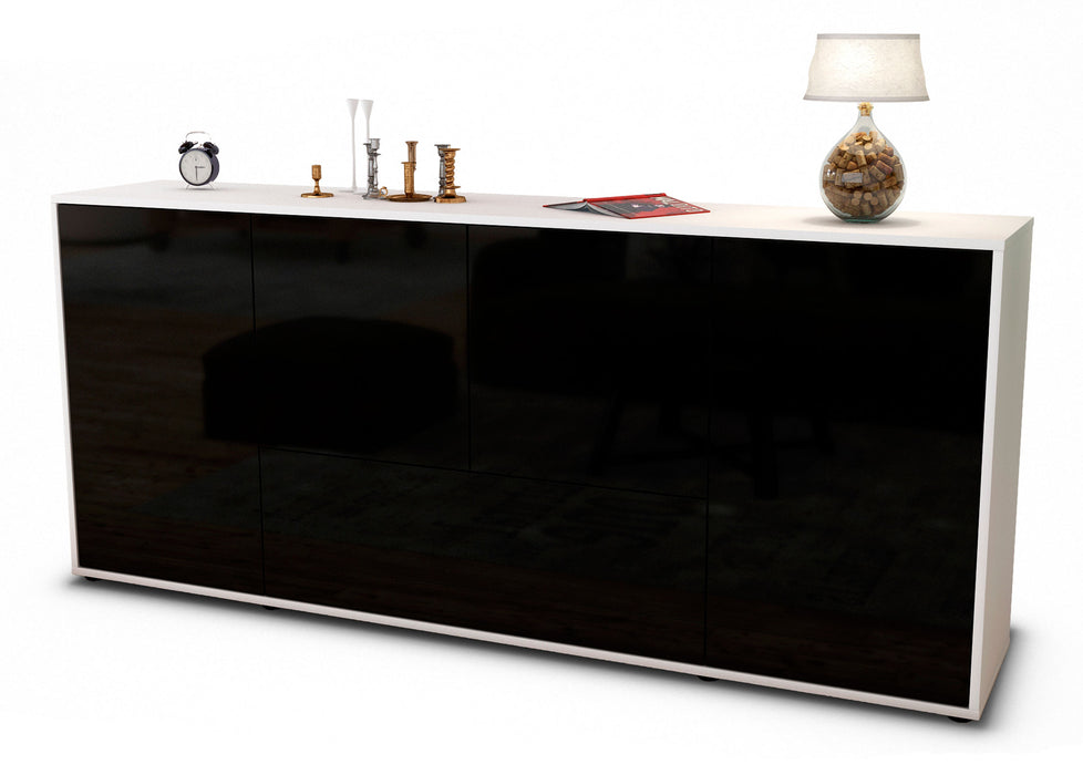 Sideboard Eli, Schwarz (180x79x35cm)