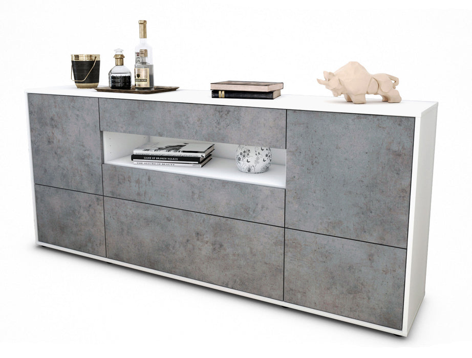 Sideboard Elvira, Beton (180x79x35cm)