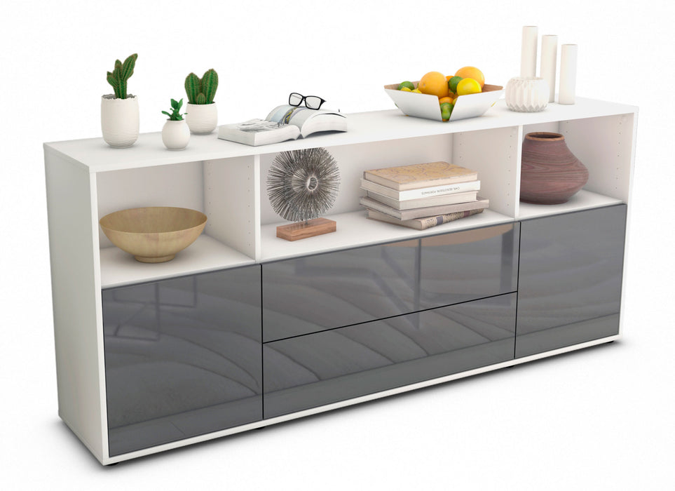 Sideboard Enza, Grau (180x79x35cm)