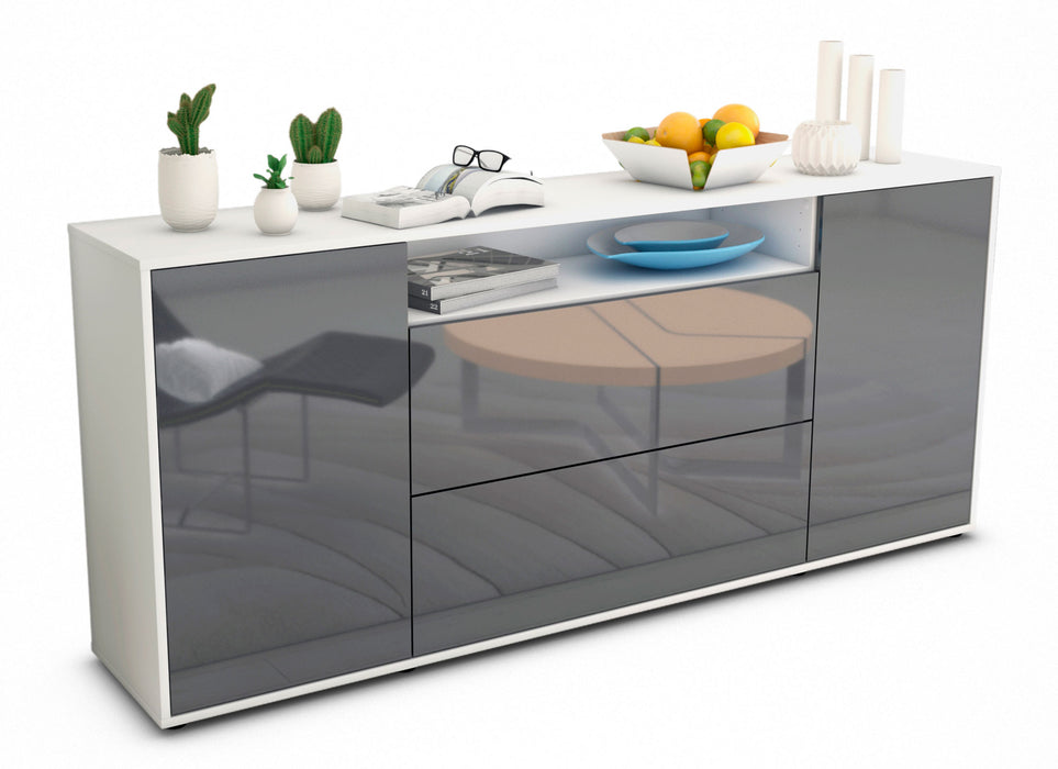 Sideboard Erina, Grau (180x79x35cm)