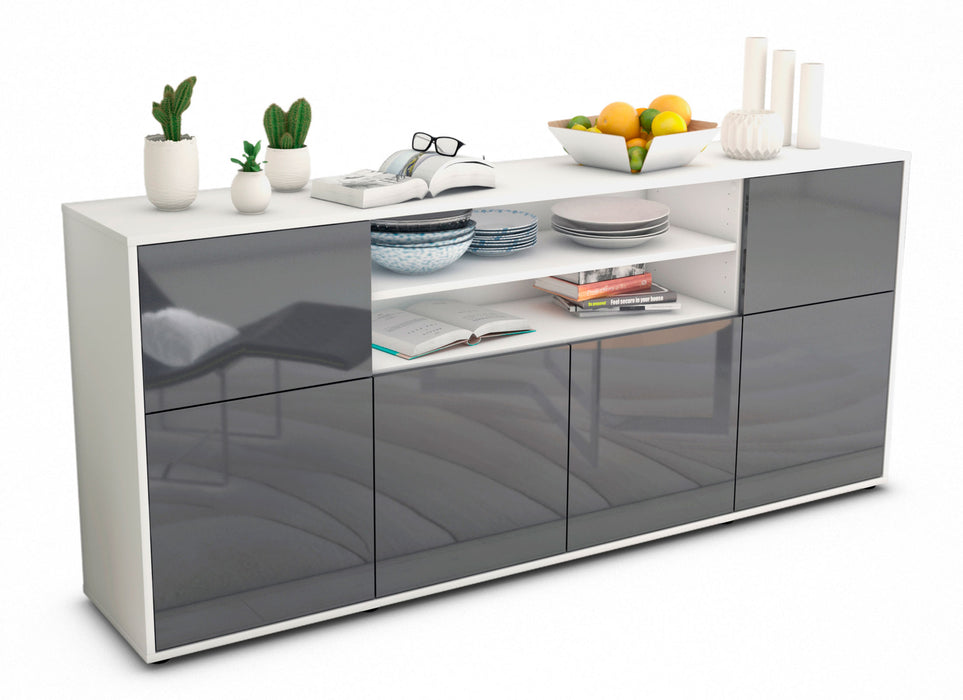 Sideboard Ermelina, Grau (180x79x35cm)