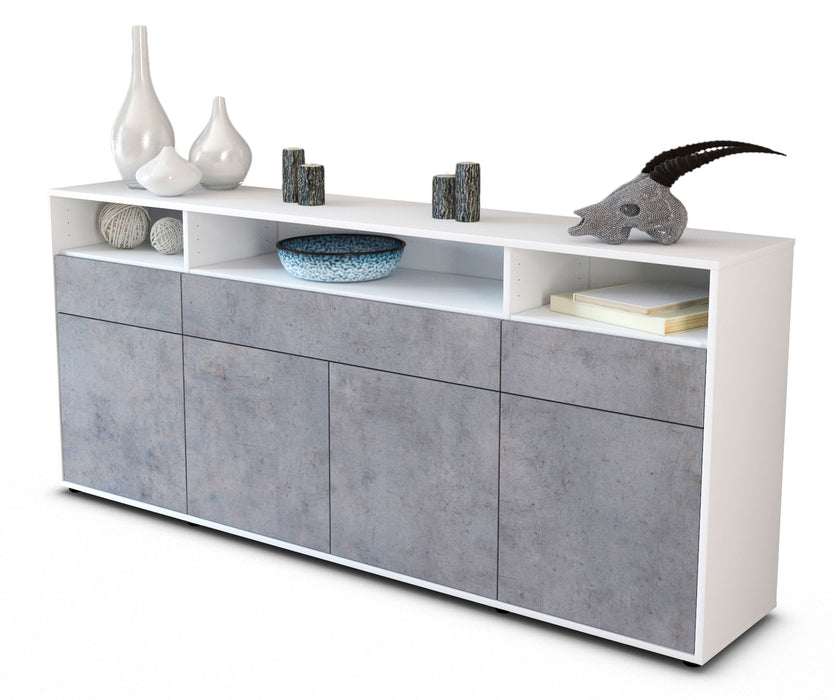 Sideboard Ezia, Beton (180x79x35cm)