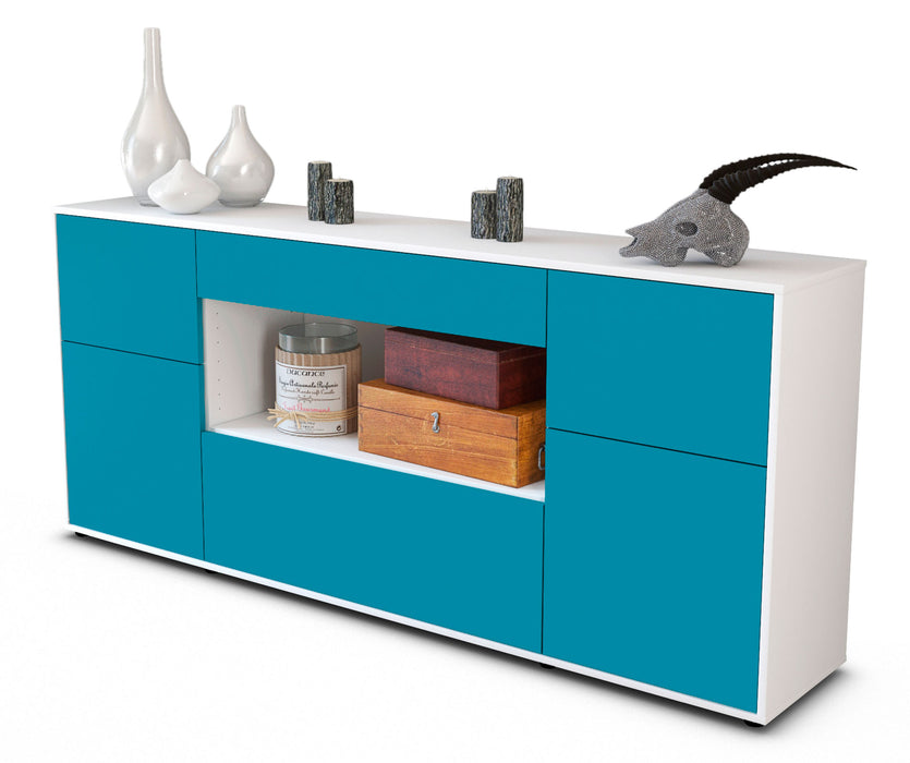 Sideboard Fabiola, Türkis (180x79x35cm)