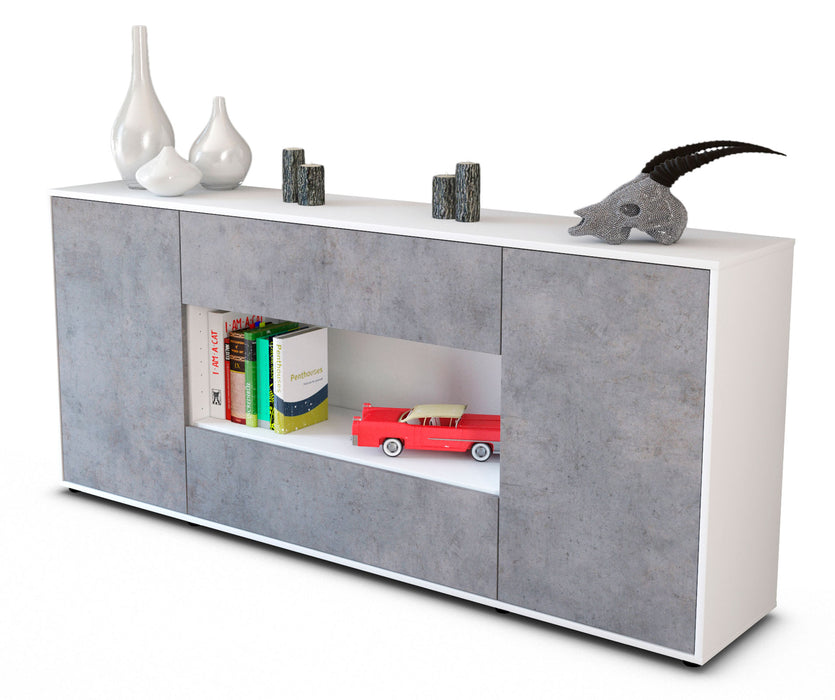 Sideboard Filomena, Beton (180x79x35cm)