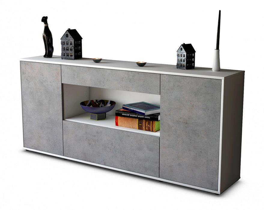 Sideboard Fiora, Beton (180x79x35cm)