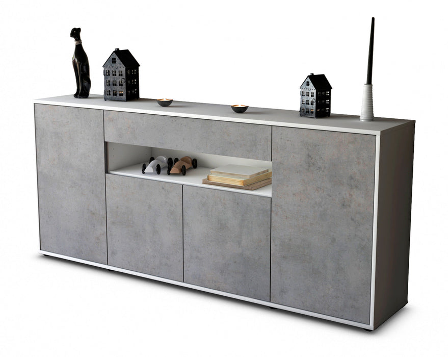 Sideboard Fiorella, Beton (180x79x35cm)