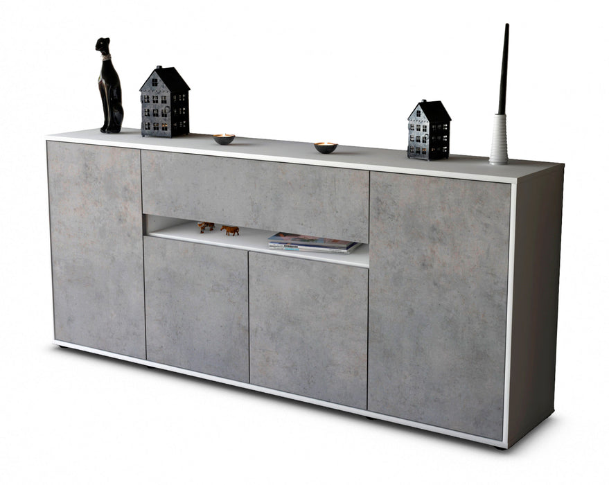 Sideboard Flavia, Beton (180x79x35cm)