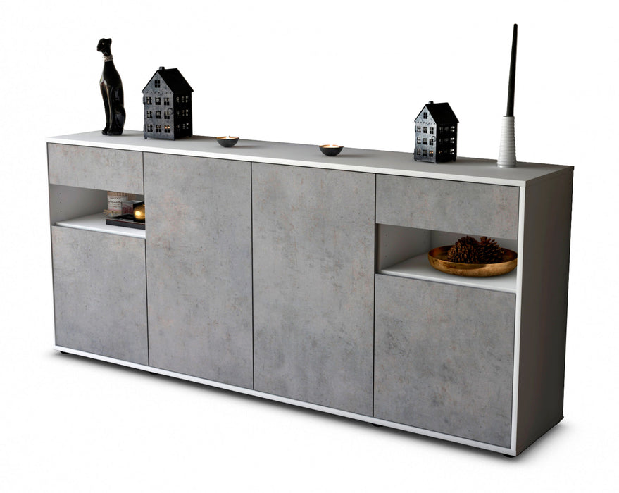 Sideboard Franca, Beton (180x79x35cm)