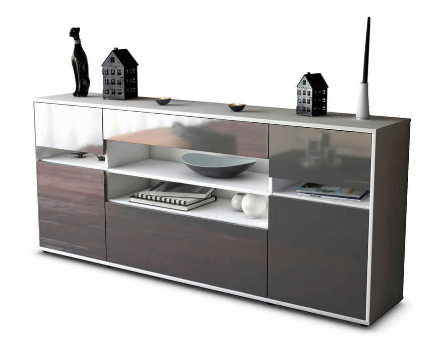 Sideboard Gina, Grau (180x79x35cm)