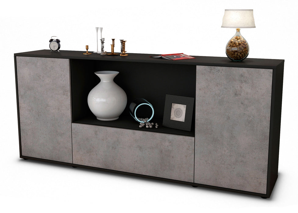 Sideboard Ella, Beton (180x79x35cm)