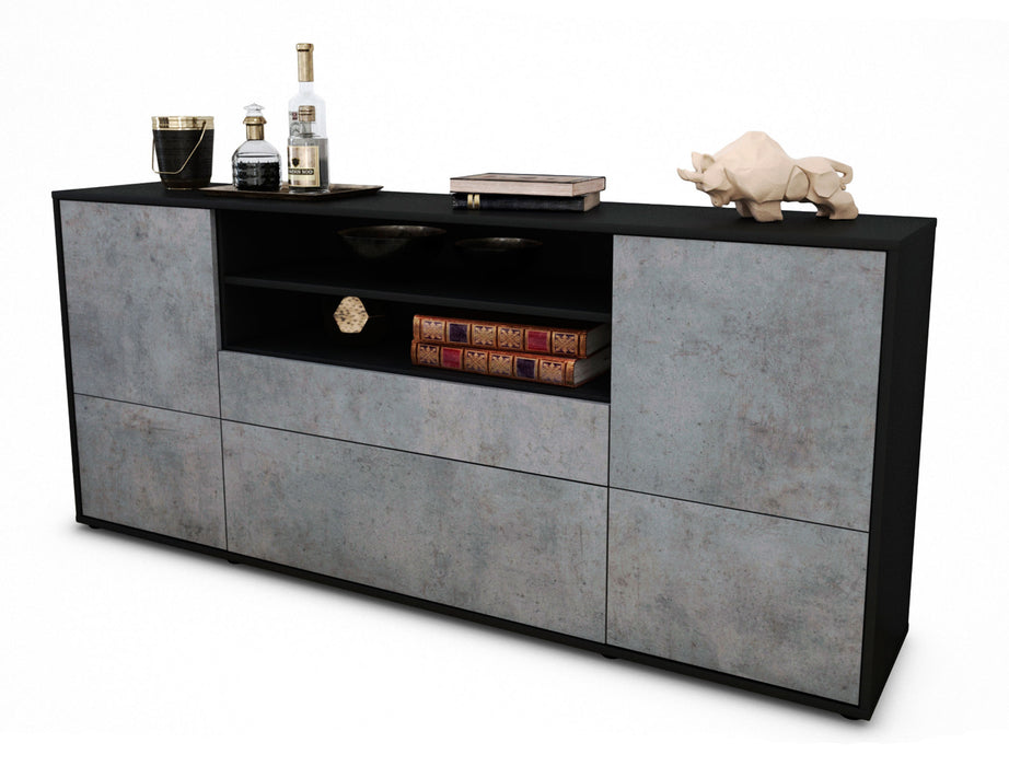 Sideboard Eluana, Beton (180x79x35cm)