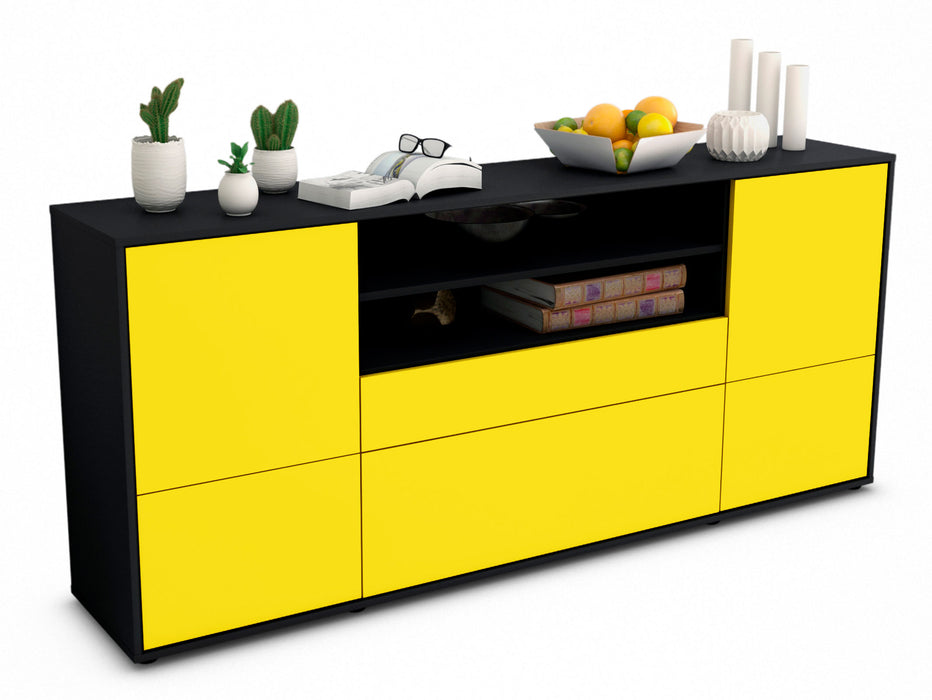 Sideboard Eluana, Gelb (180x79x35cm)