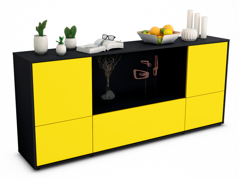 Sideboard Elvezia, Gelb (180x79x35cm)